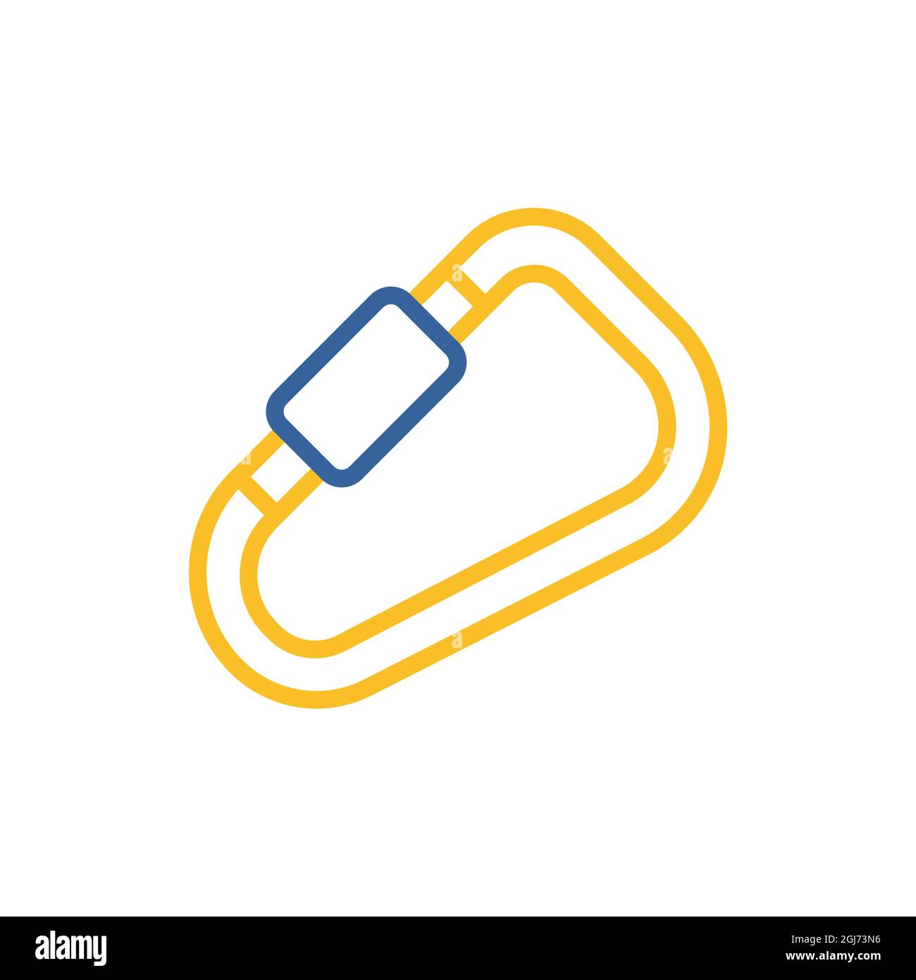 Carabiner vector icon. Camping and Hiking sign. Graph symbol for travel and  tourism web site and apps design, logo, app, UI Stock Vector Image & Art -  Alamy