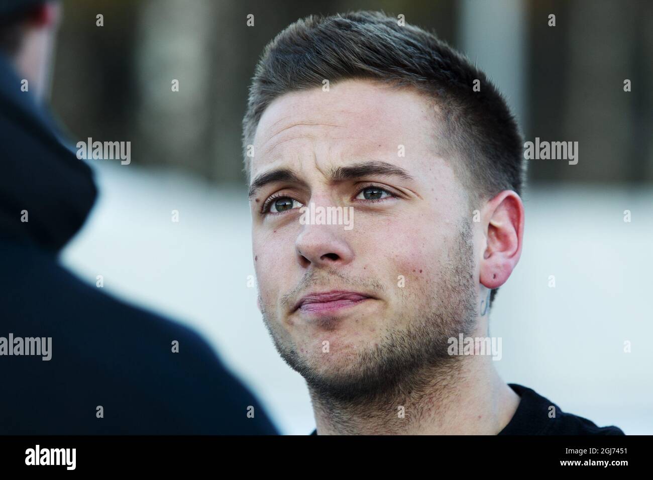 Anton Hysen, 20, is seen after a training at his division 2 soccer club 'Utsikten' in Gothenburg. Sweden. Anton went public with his homosexuality this week as the first Swedish soccer player. Anton's father Glenn and brother Tobbe both played in the national team and Glenn is also head coach of team Utsikten. Stock Photo