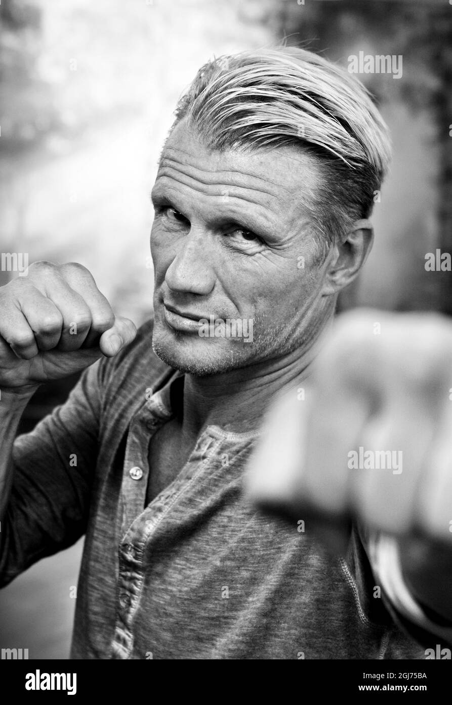 Actor Dolph Lundgren is launching his fitness book 'Fit forever' in Sweden. Stock Photo