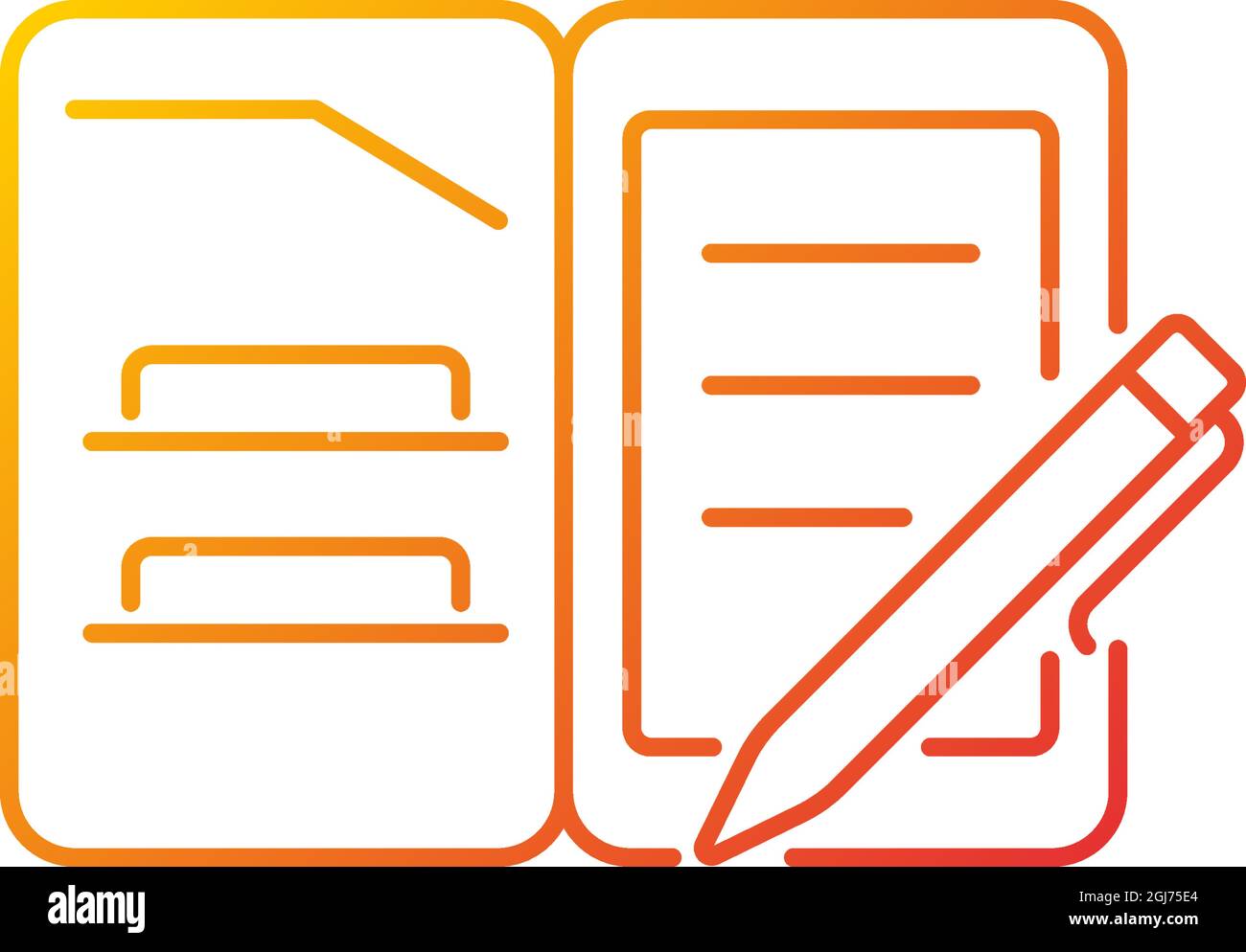 Portfolio folder gradient linear vector icon Stock Vector Image & Art ...