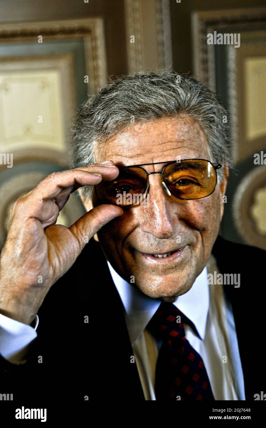 The American singer Tony Bennett is up to date with a new album and one of the songs he did with Amy Winehouse was number one on Billboard's top 10 list in September. Foto: Niklas Larsson / SCANPIX / kod 10990 Stock Photo