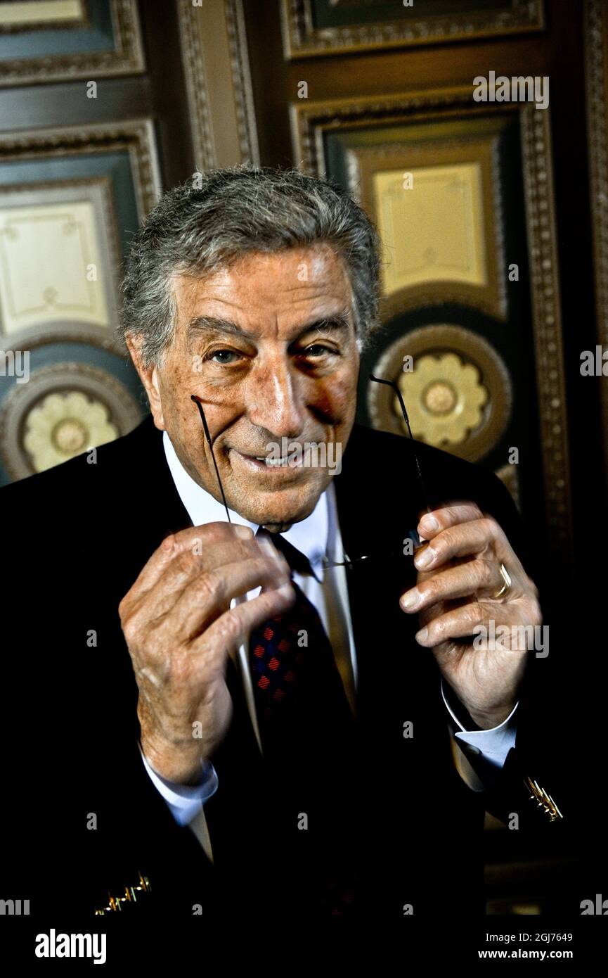 The American singer Tony Bennett is up to date with a new album and one of the songs he did with Amy Winehouse was number one on Billboard's top 10 list in September. Foto: Niklas Larsson / SCANPIX / kod 10990 Stock Photo