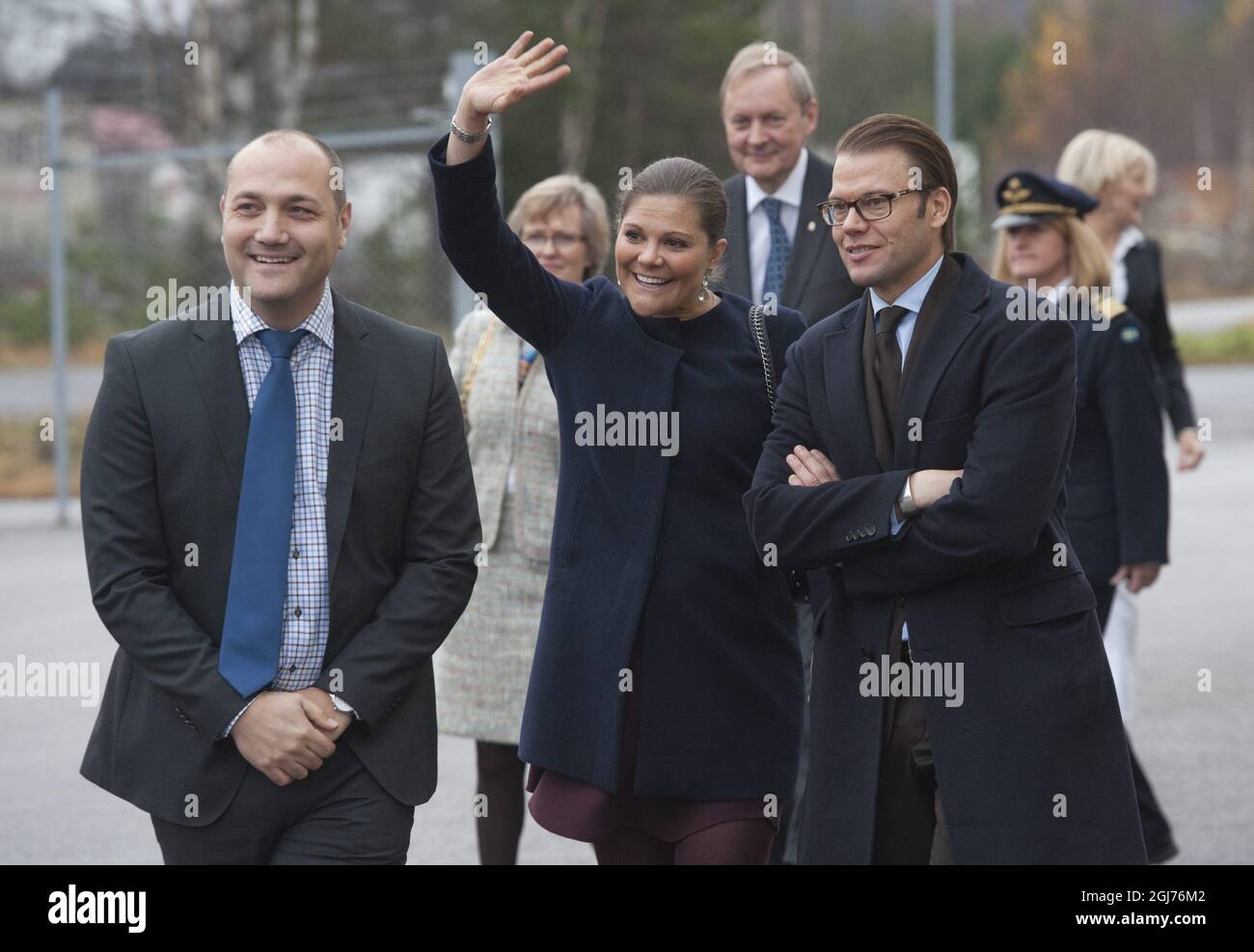 Crown Princess Victoria and Prince Daniel are seen visiting the electric wheelchair manufacturer Permobil in Timra, North Sweden, November 7, 2011. Foto:Leif R Jansson / SCANPIX / kod 10020 Stock Photo