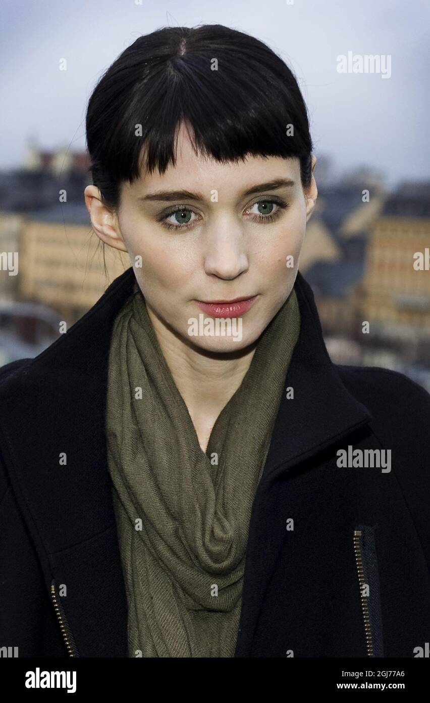 US actress Rooney Mara is seen during a press meeting in Stockholm, Sweden, November 21, 2011. Mara is starring as 'Lisbeth Salander' in the movie 'The Girl with the Dragon Tattoo' which has its premier in Stockholm on December 13. Foto: Claudio Bresciani / SCANPIX / Kod 10090 Stock Photo