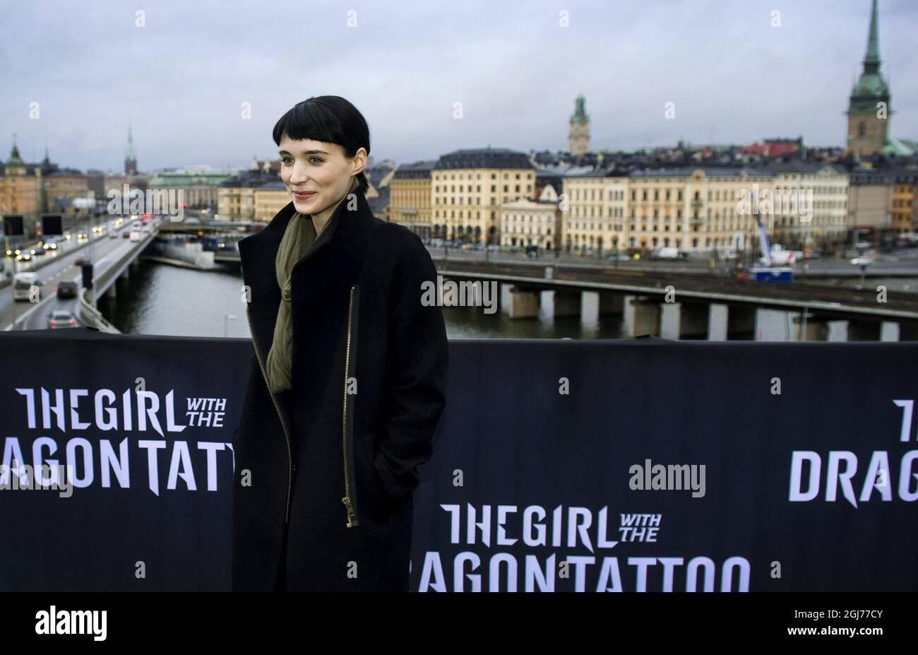 STOCKHOLM 2011-11-21 US actress Rooney Mara is seen during a press meeting in Stockholm, Sweden, November 21, 2011. Mara is starring as 'Lisbeth Salander' in the movie Â”The Girl with the Dragon Tattoo' which has its premier in Stockholm on December 13. Foto: Claudio Bresciani / SCANPIX / Kod 10090 Stock Photo
