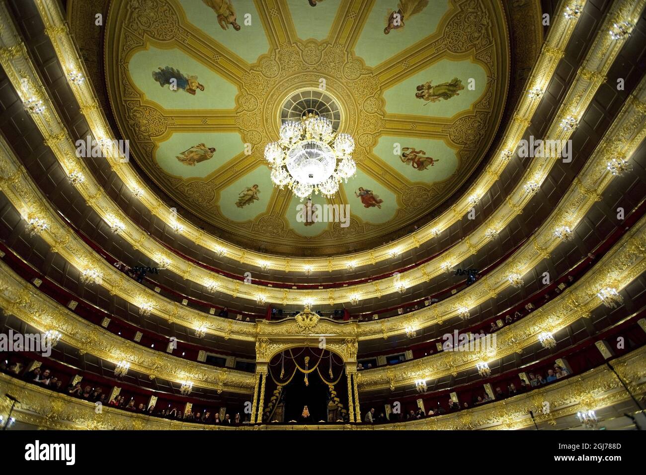 MOSCOW 2011-11-19 Interior of the Bolshoi Theater in Moscow. After a ...
