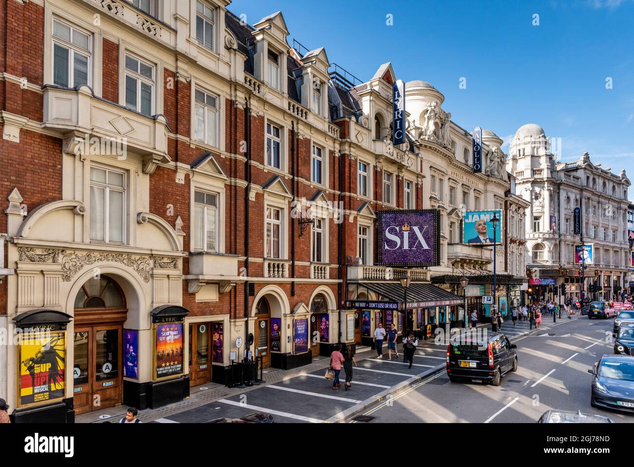 Shaftesbury Avenue (Theatreland) London, UK Stock Photo