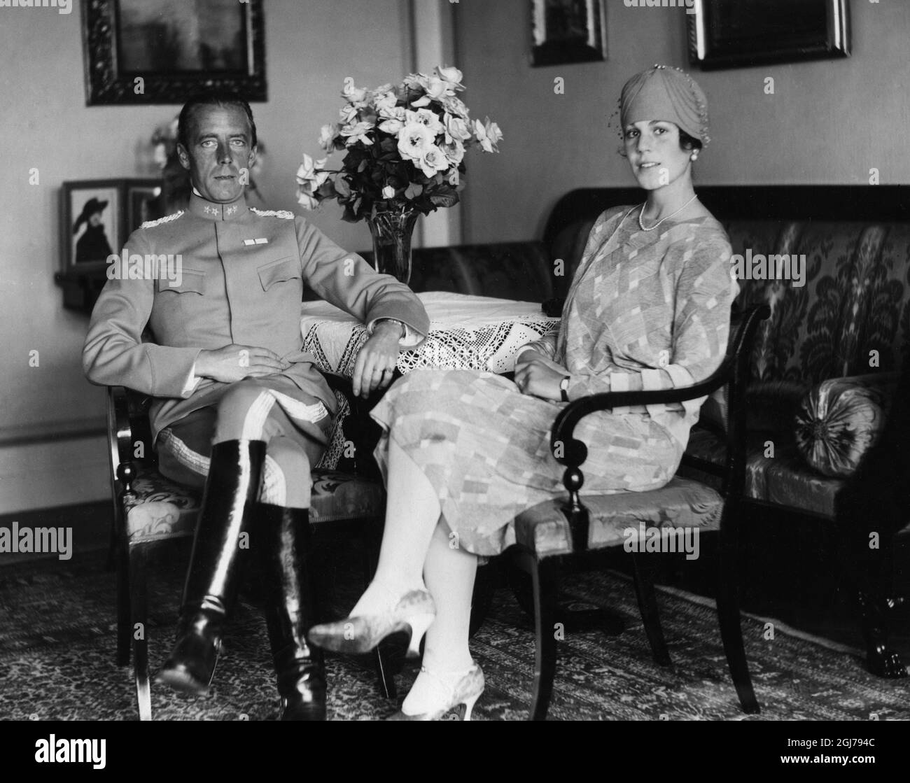 FILE 192812. Count Folke Bernadotte together with his wife Estelle Manville. Foto: Pressens Bild / SCANPIX / Kod: 194      Stock Photo