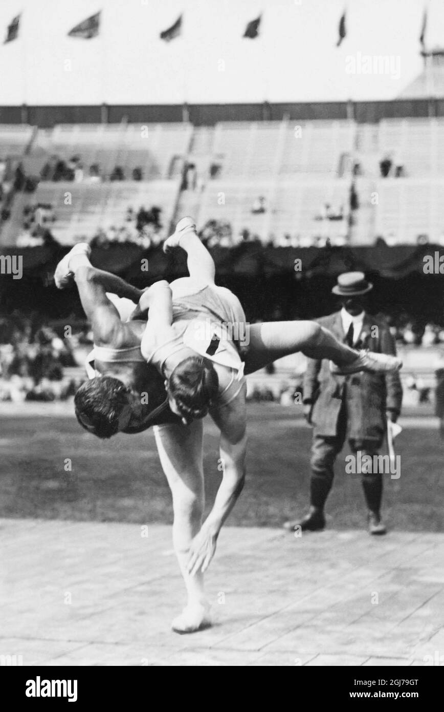 FILE 1912 Wrestling at the olympics in Stockholm 1912. FotoScanpix