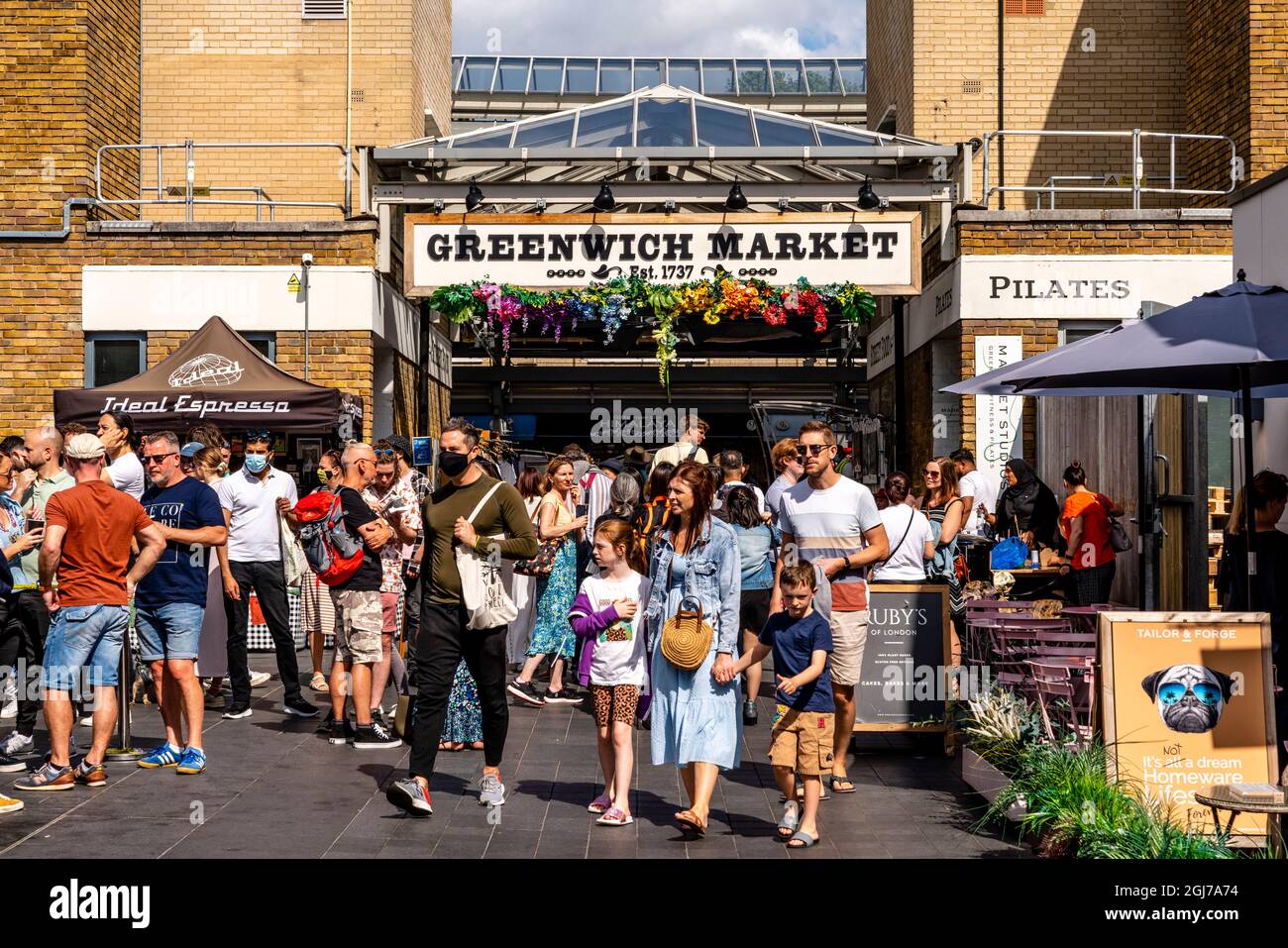Visitors At Greenwich Market, Greenwich, London, UK Stock Photo Alamy