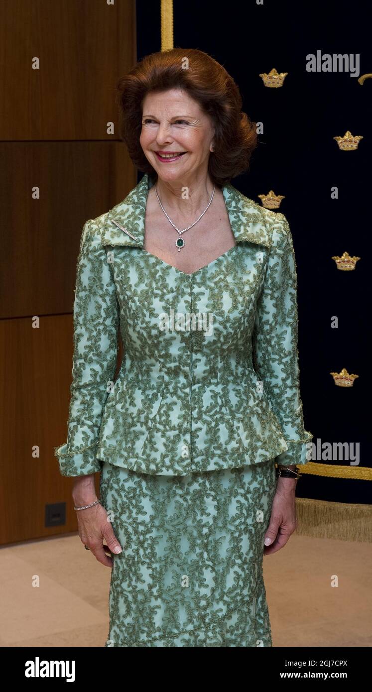 SEOUL 20120531 King Carl Gustaf and Queen Silvia of Sweden invited the South Korean president Lee Myung-bak and his wife Kim Yoon-ok to dinner at Shilla Hotel in Seoul, South Korea May 31, 2012. The Swedish Royals are on a four day State Visit to South Korea. Foto Jonas Ekstromer / SCANPIX kod 10030 Stock Photo