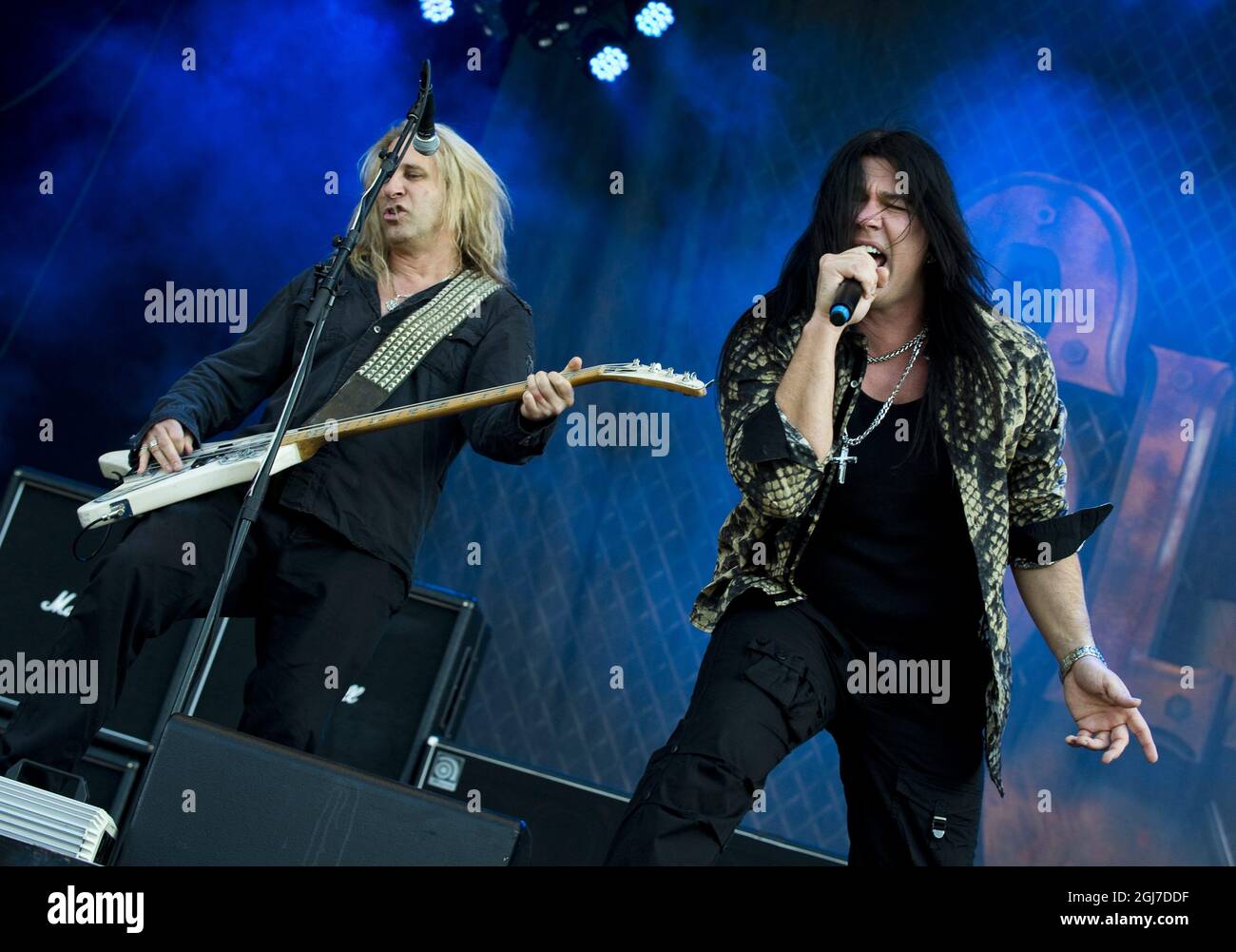 NORJE 20120609 US band Slaughter performs during the Sweden Rock Festival 2012 in Norje, outside Solvesborg in southern Sweden, on June 9, 2012.  Photo: Claudio Bresciani / SCANPIX / code 10090  Stock Photo