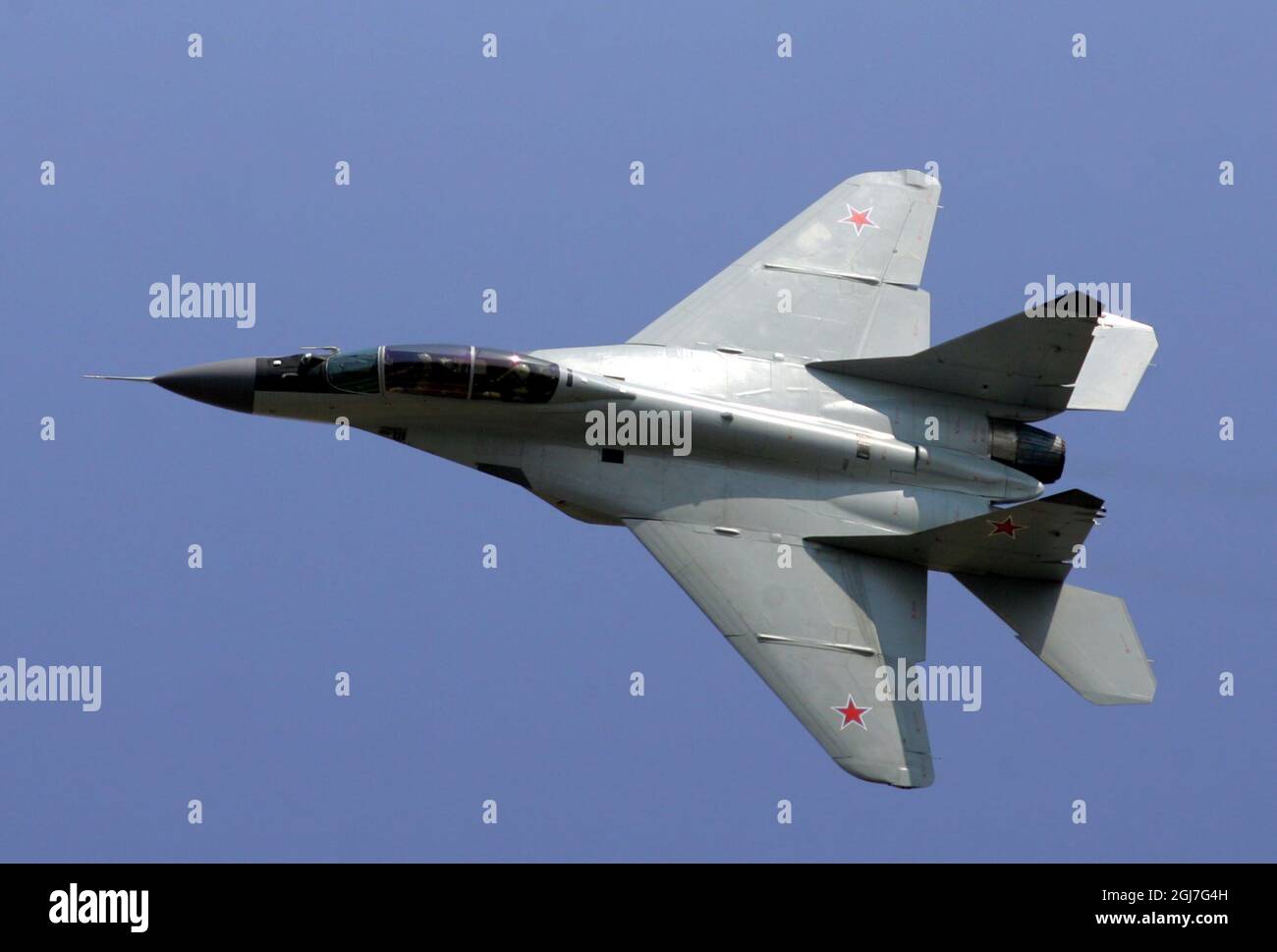 BELGRADE 2O12 -09-02 An Russian air force MIG-29 MM2 is seen during an army-military airshow in Batajnica,Serbia, September 2, 2012 Foto: Aleksandar Djorovic/ SCANPIX / Kod: 21085   Stock Photo