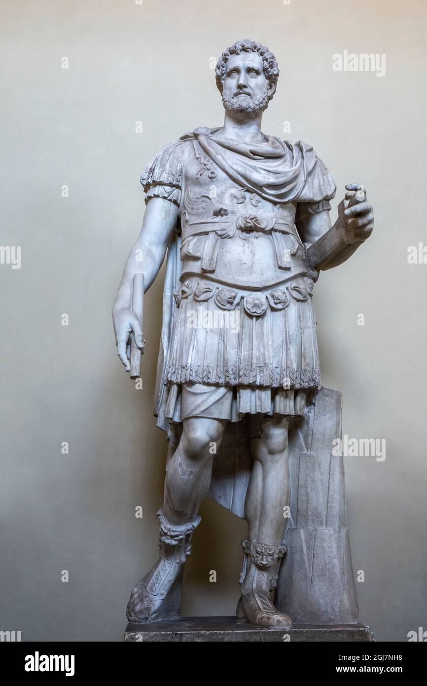 Vatican City State, Europe. Statue of the Roman Emperor Antoninus Pius ...