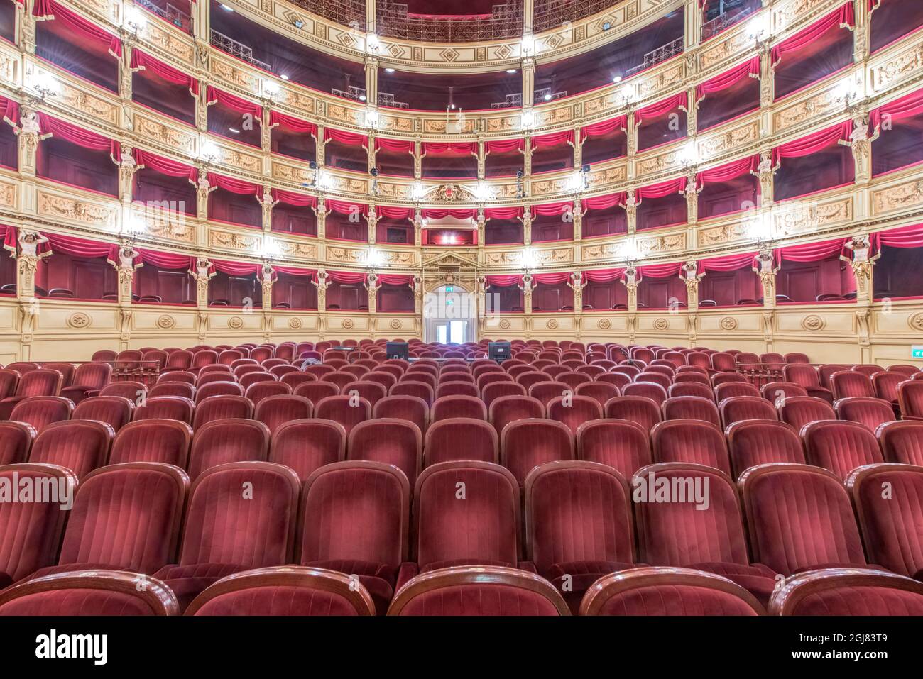 Italy, Trieste, Teatro Verdi Interior Stock Photo - Alamy