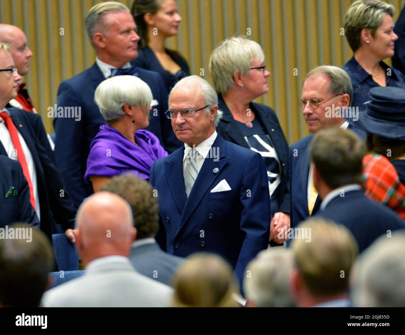 STOCKHOLM 2013-09-17 King Carl Gustaf arrives to the opening of the Parliament in Stockholm, Sweden, September 17, 2013 Foto: Jonas Ekstromer / SCANPIX / Kod 10030  Stock Photo