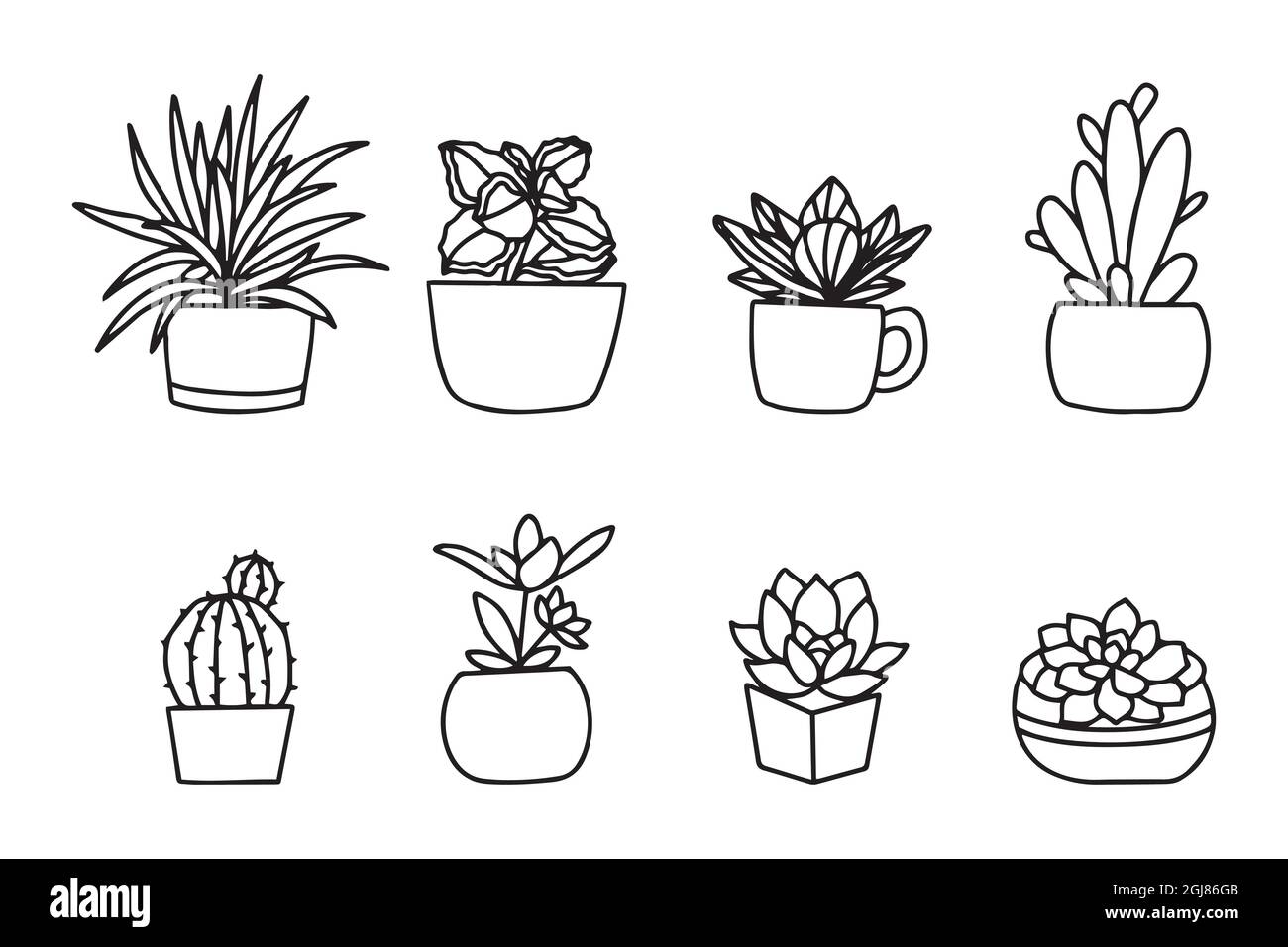 Flower pot vector vectors hi-res stock photography and images - Alamy
