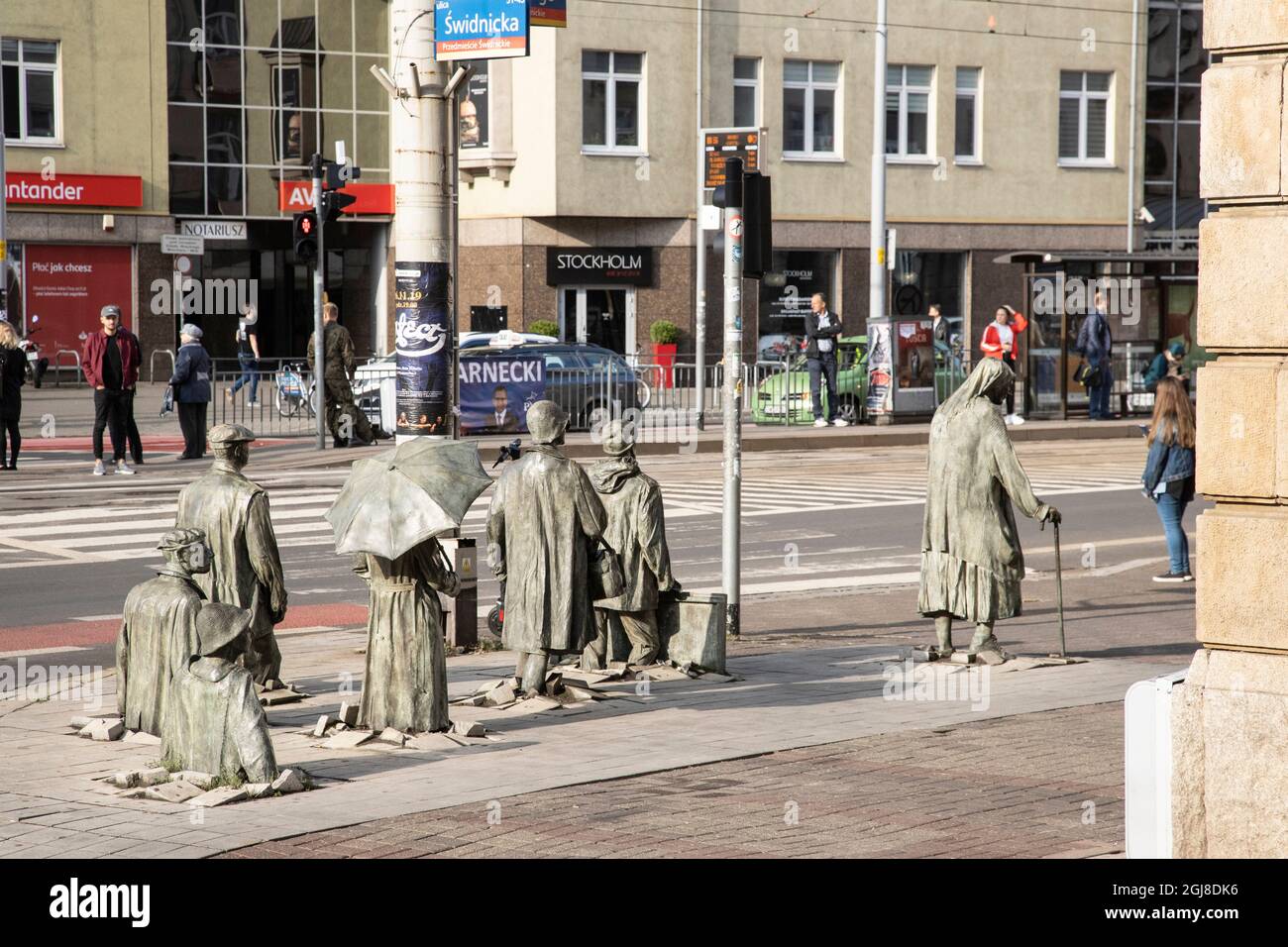Figures symbolize the reemergence of the Polish people in the aftermath ...