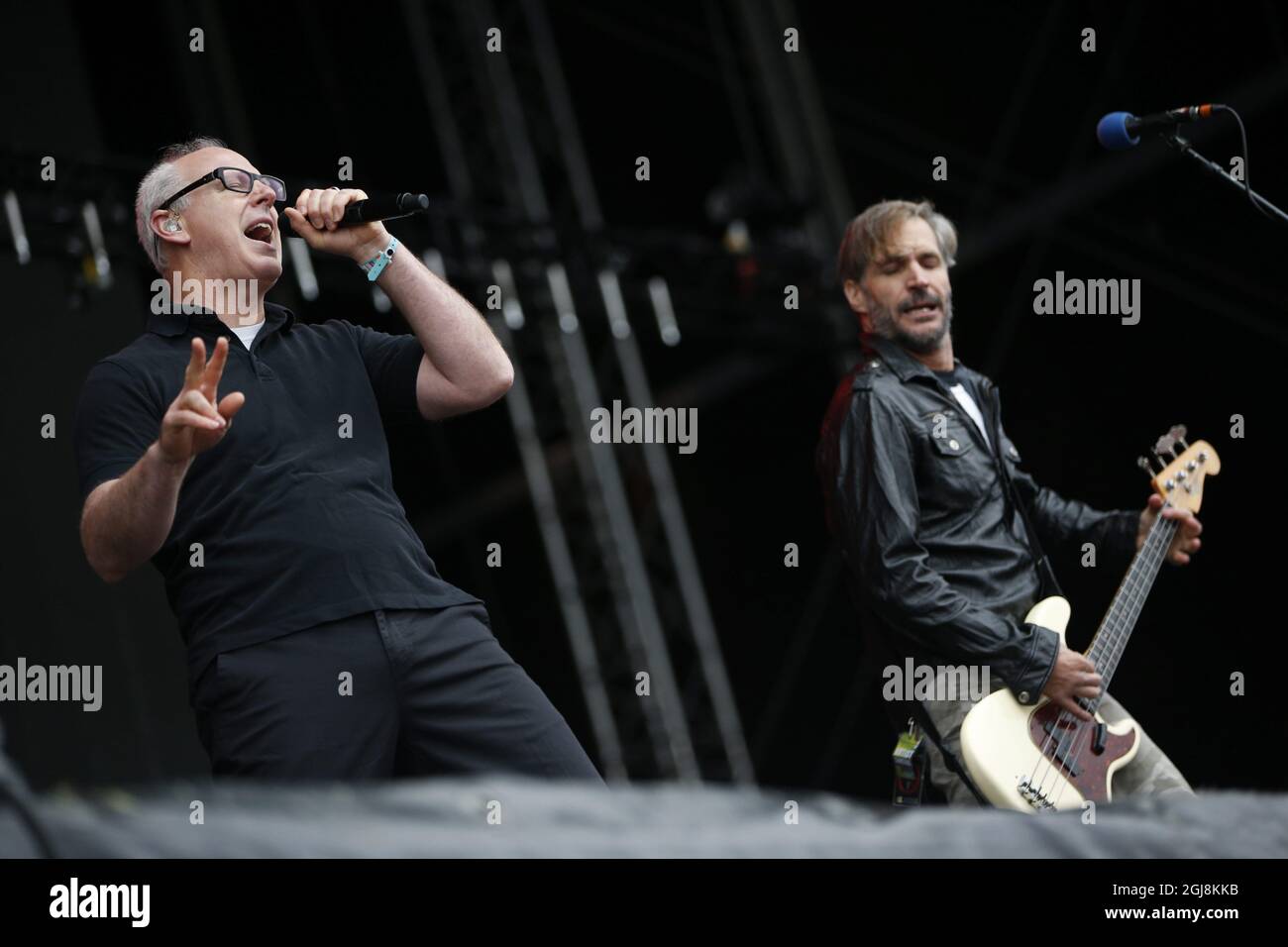 NORRKOPING 2014-06-28 Greg Graffin and Bad religion on stage on the final day of Bravalla festival in Norrkoping, Sweden. Photo: Fredrik Persson / TT / kod 75906  Stock Photo