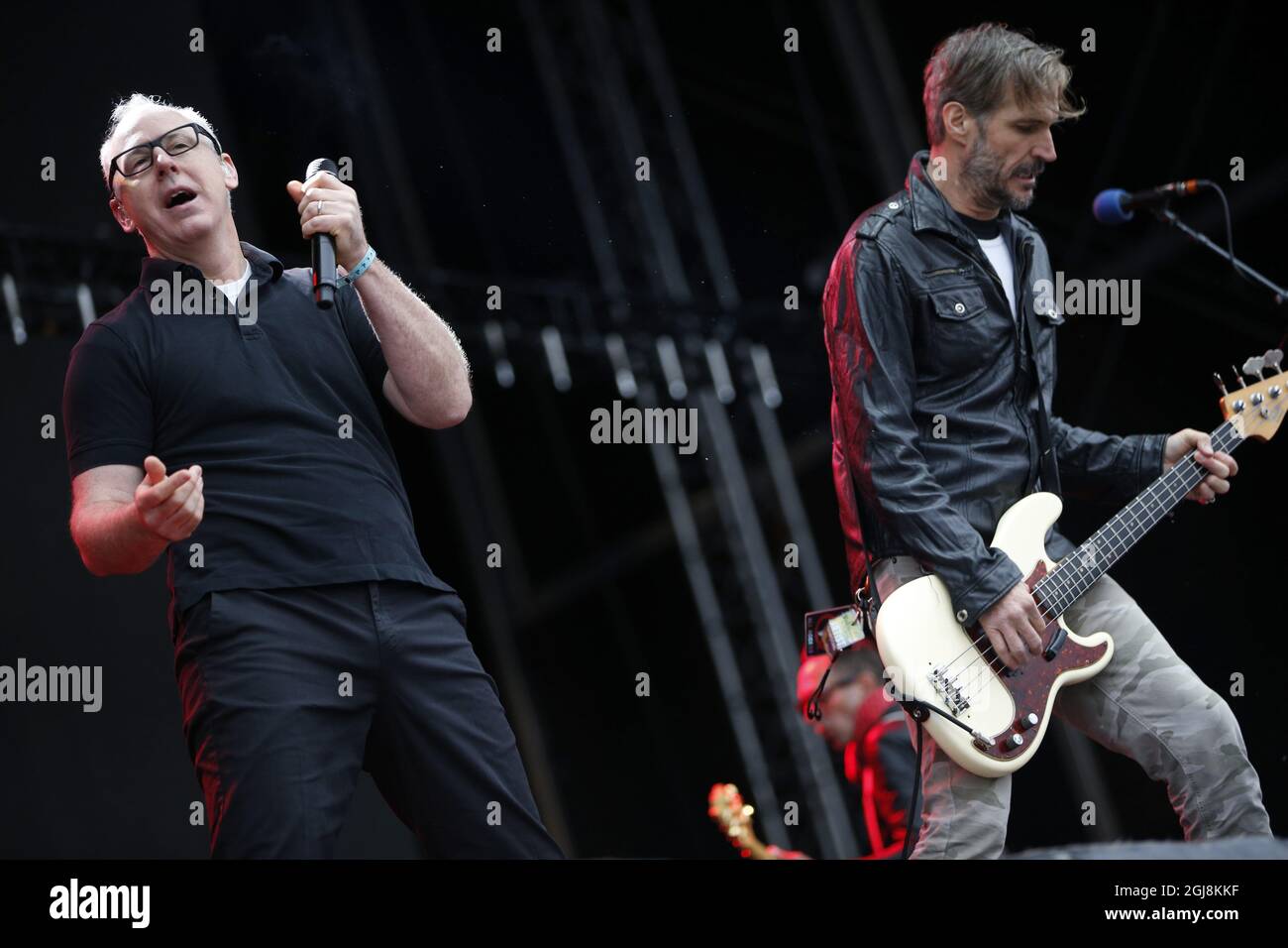 NORRKOPING 2014-06-28 Greg Graffin and Bad religion on stage on the final day of Bravalla festival in Norrkoping, Sweden. Photo: Fredrik Persson / TT / kod 75906  Stock Photo