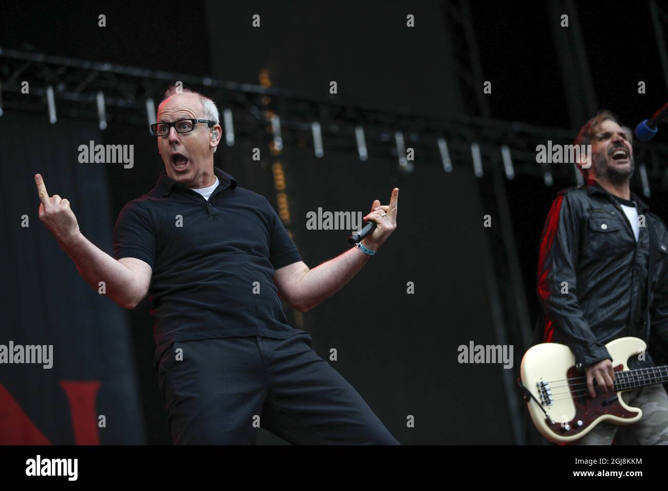 NORRKOPING 2014-06-28 Greg Graffin and Bad religionon stage on the final day of Bravalla festival in Norrkoping, Sweden. Photo: Fredrik Persson / TT / kod 75906  Stock Photo