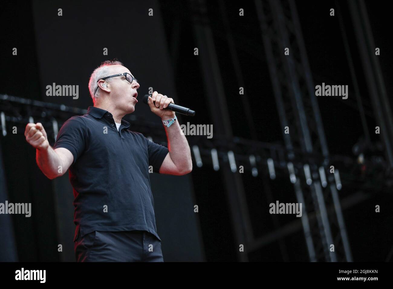 NORRKOPING 2014-06-28 Greg Graffin and Bad religionon stage on the final day of Bravalla festival in Norrkoping, Sweden. Photo: Fredrik Persson / TT / kod 75906  Stock Photo