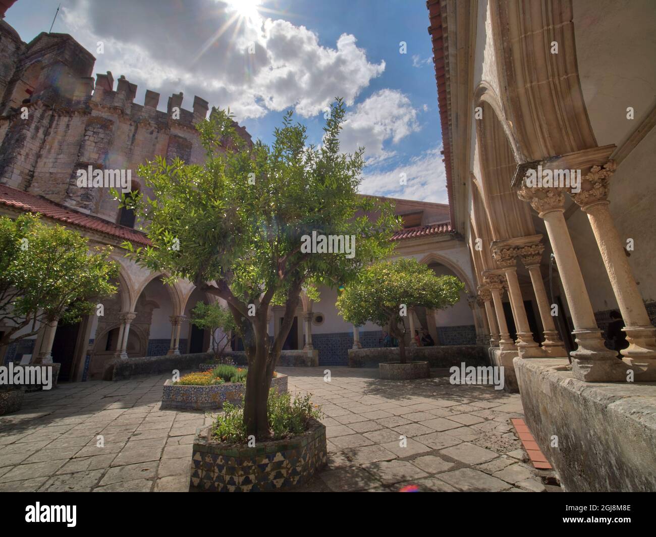 Portugal. The Convent of the Order of Christ (Convento de Cristo Stock ...