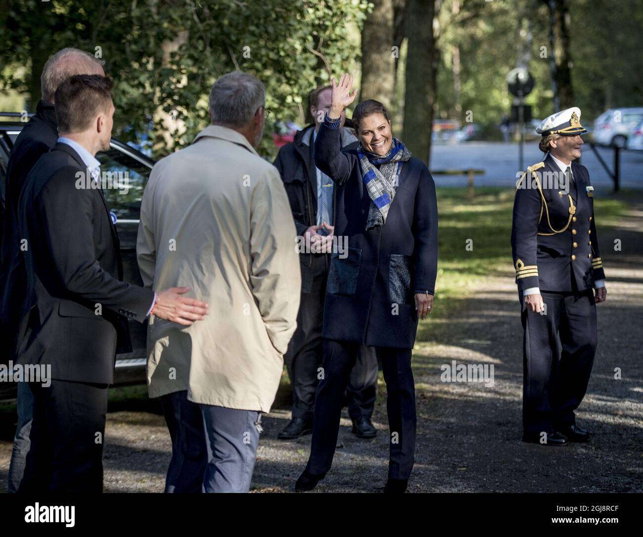 BLEKINGE 2014-09-25 Crown Princess Victoria is seen during a visit to the county of Blekinge South Sweden, September 25, 2014. Victoria inaugurated the new national par Sterno and visited a science centre. Foto: Tomas LePrince / KvP / TT / kod 7136 ** OUT SWEDEN OUT**  Stock Photo