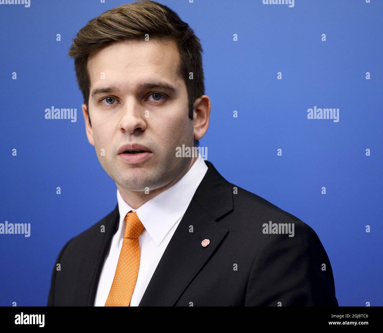 STOCKHOLM 20141016 Gabriel Wikstrom, newly-appointed Minister for Public Health, Health Care and Sport in the Swedish Government. Photo: Maja Suslin / TT kod 10300  Stock Photo