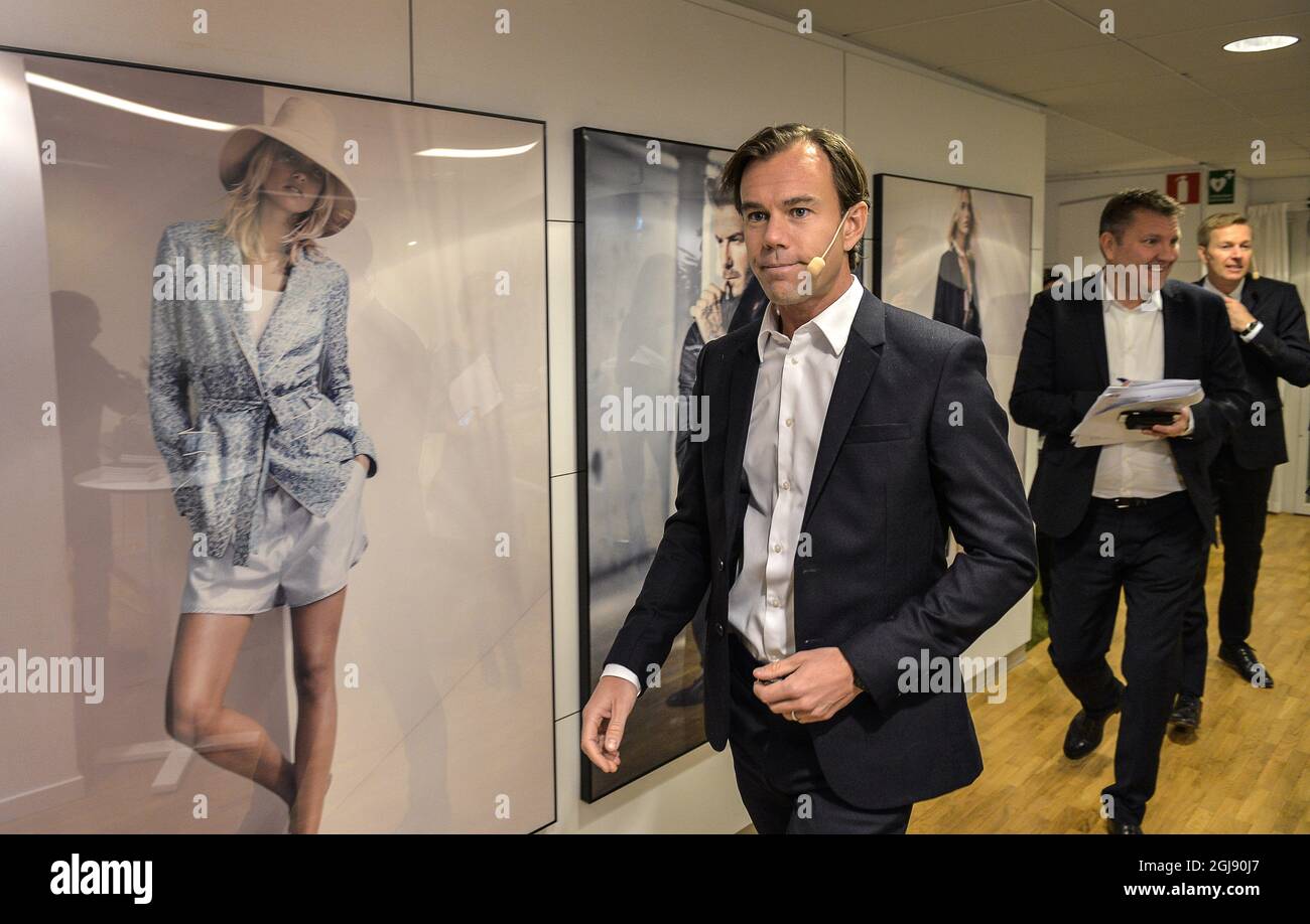 STOCKHOLM Karl-Johan Persson, CEO of H&M, is seen during his presentation the companyÂ´s report at the H&M head office Stockholm, Sweden, January 28, 2014. Foto: Anders Wiklund /