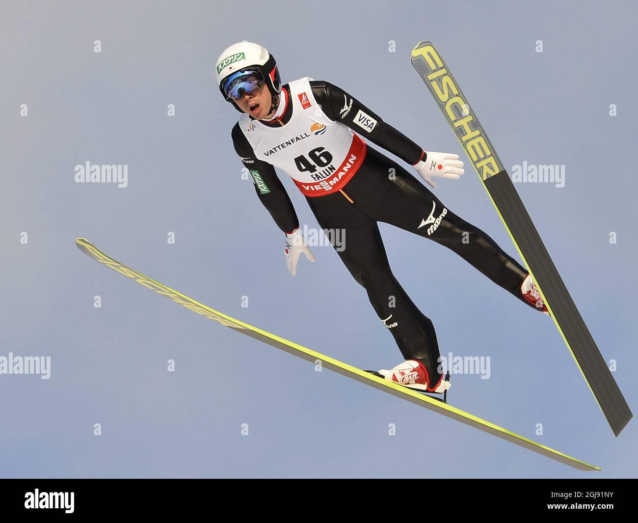 Japan S Akito Watabe Soars Through The Air During The Nordic Combined Ski Jumping At The Nordic Japan S Akito Watabe Soars Through The Air During The Nordic Combined Ski Jumping At The Nordic