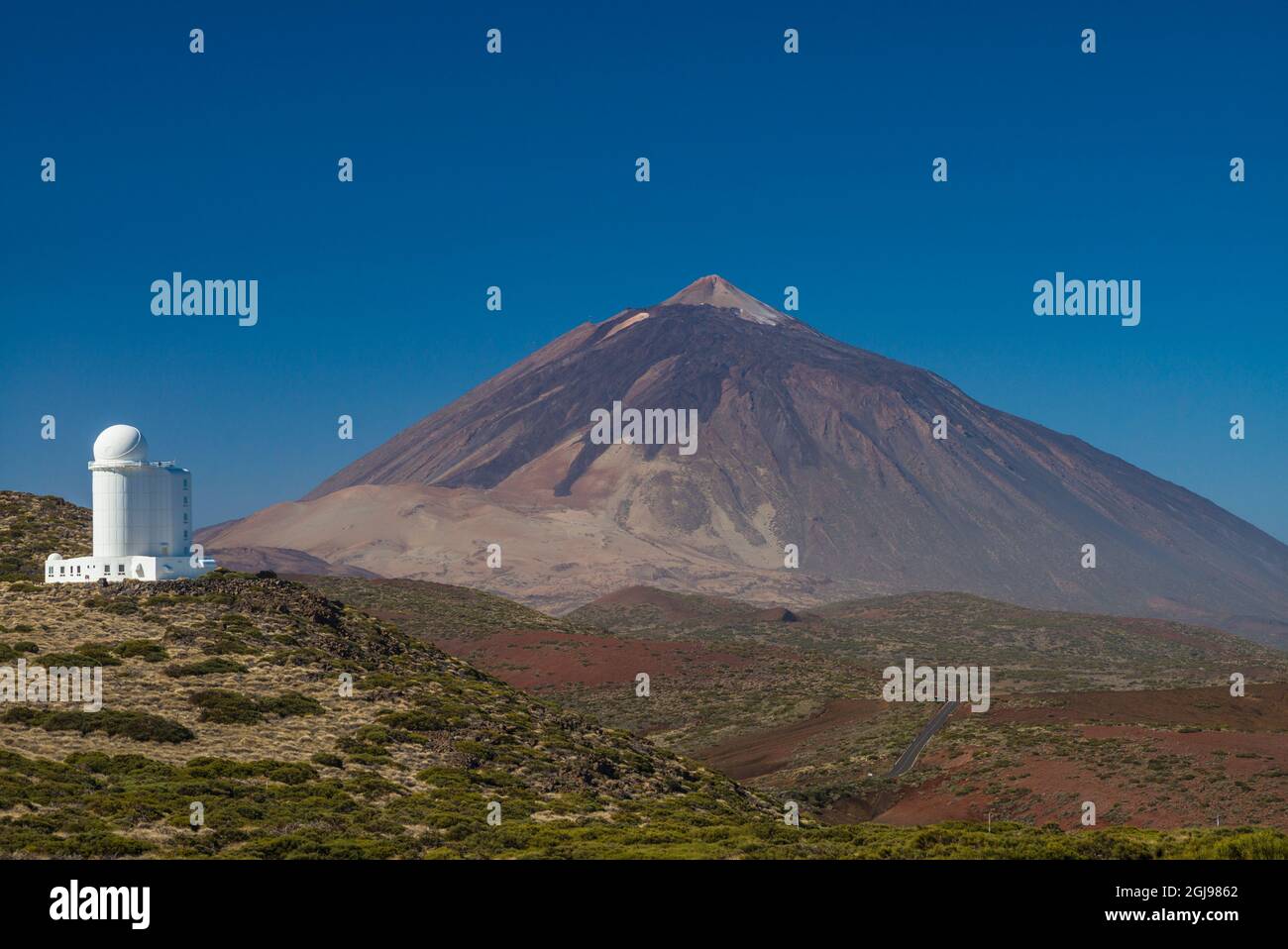 Spain, Canary Islands, Tenerife Island, El Teide Mountain, Observatorio del Teide, astronomical observatory, morning Stock Photo