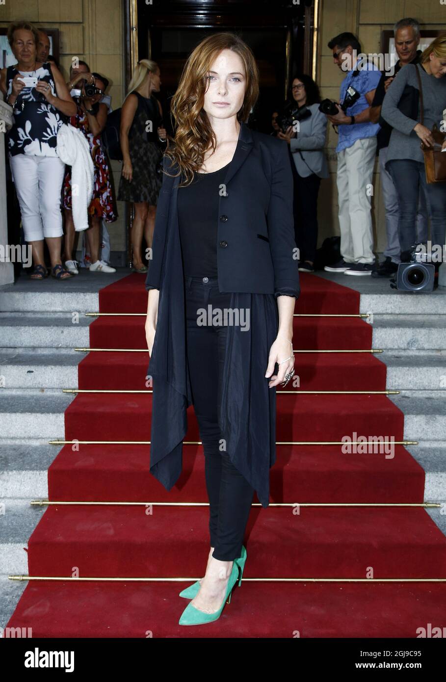 STOCKHOLM 2015-08-24 Rebecca Ferguson,from latests Mission: Impossible Â– Rogue Nation 2015, is a seen arriving to the premiere of the movie 'I am Ingrid' in Stockholm, Sweden, August 24, 2015. This year marks the 100 anniversary of the birth of the late Swedish actress Ingrid Bergman. Foto Patrik C Osterberg / TT / kod 4571 **  Stock Photo
