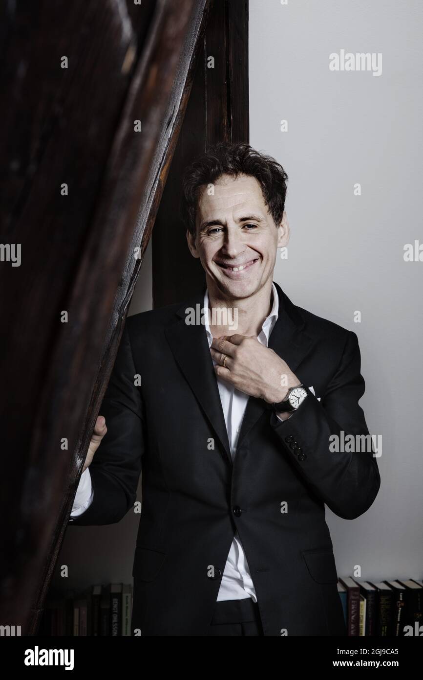 STOCKHOLM 20150611 Swedish writer David Lagercrantz in his offcie in