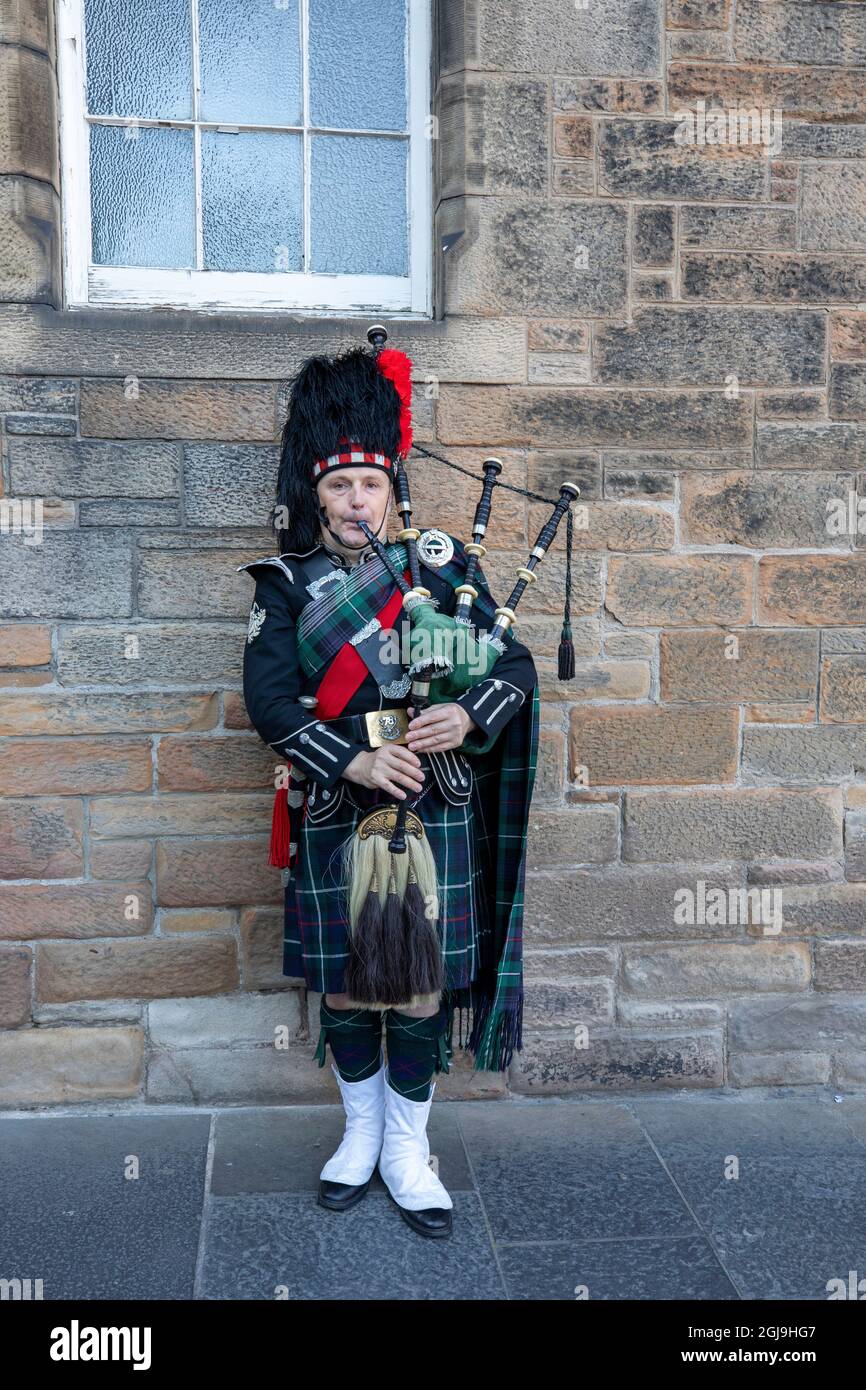 Scottish Bagpipe. Edinburgh, Scotland Stock Photo Alamy
