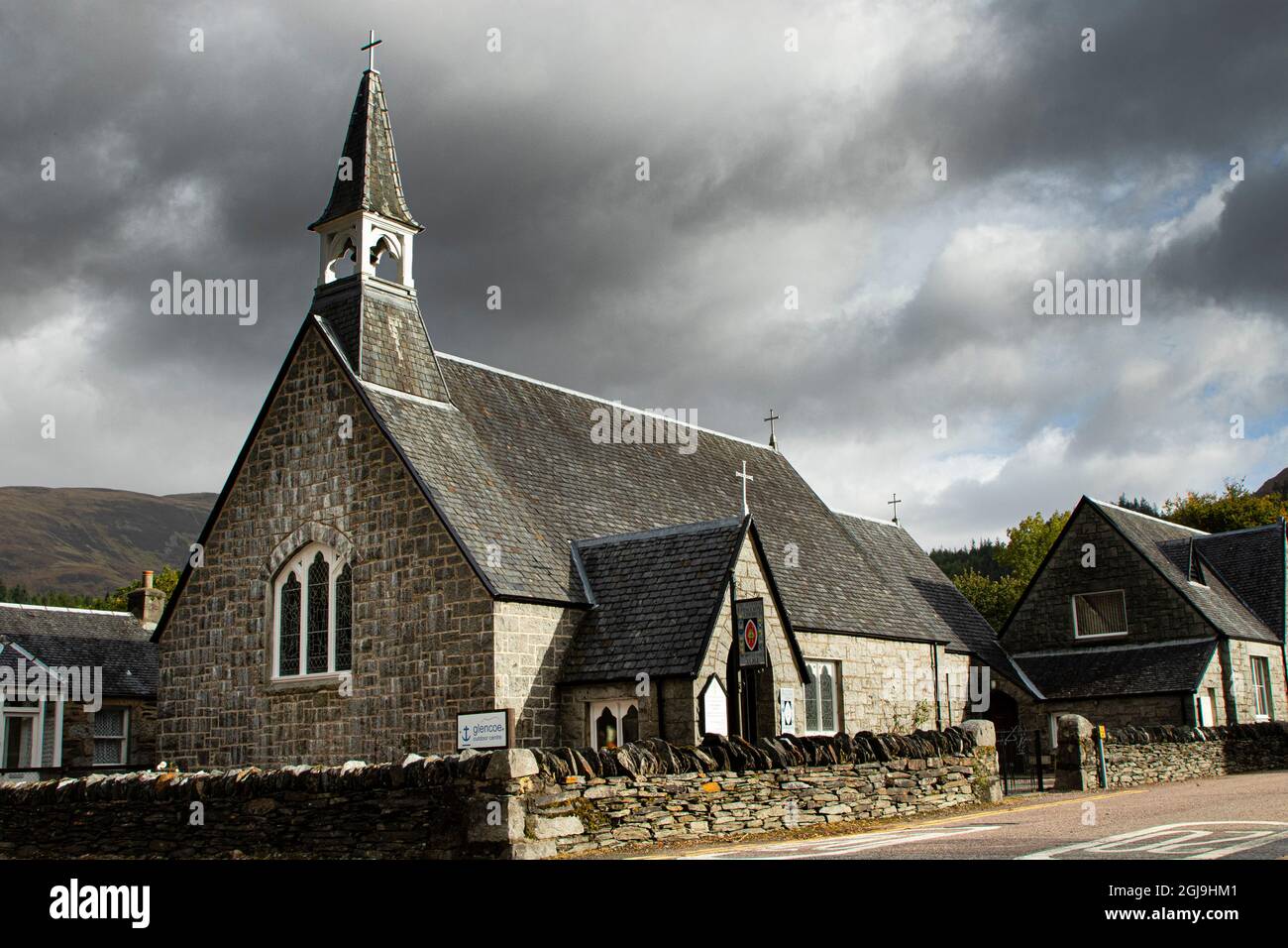 Episcopal Church. Glencoe Village. Scotland. Stock Photo