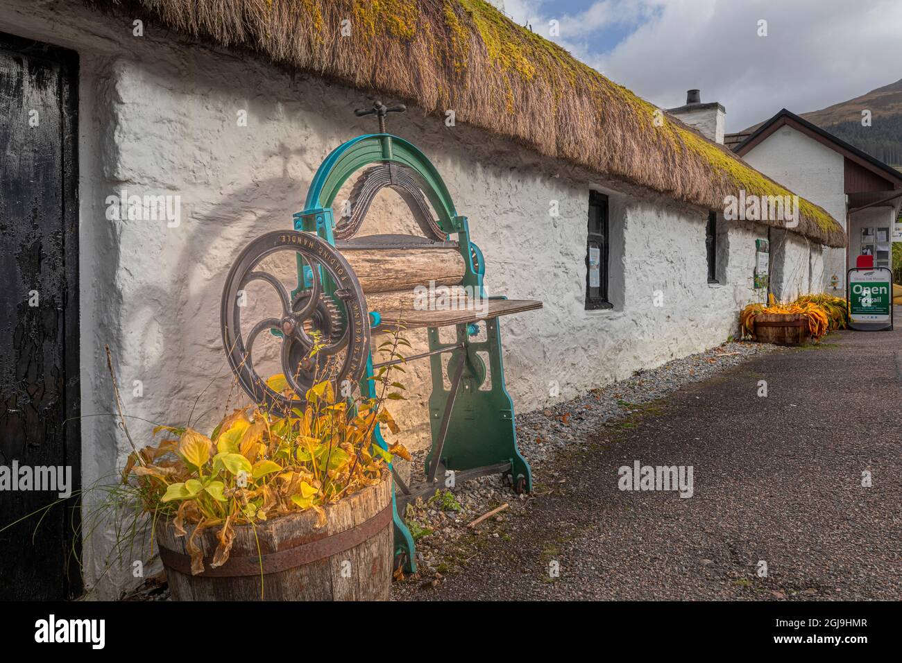 Glencoe Folk Museum. Glencoe Village, Scotland. Stock Photo