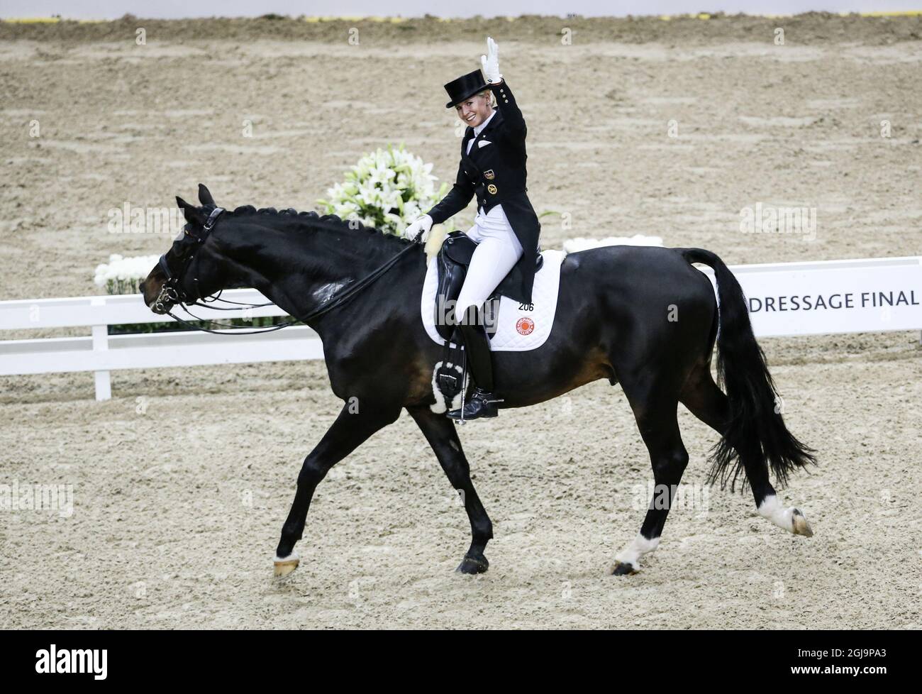 Jessica von BredowWerndl of Germany rides her horse Unee BB during the
