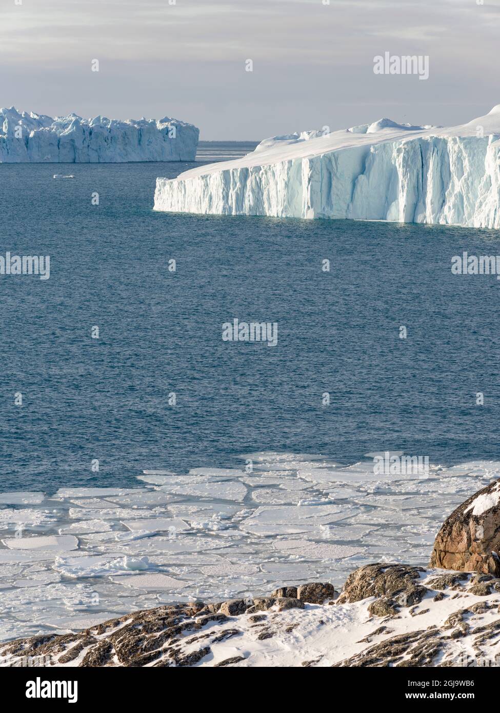 Winter At The Ilulissat Icefjord Located In The Disko Bay In West Winter At The Ilulissat Icefjord Located In The Disko Bay In West