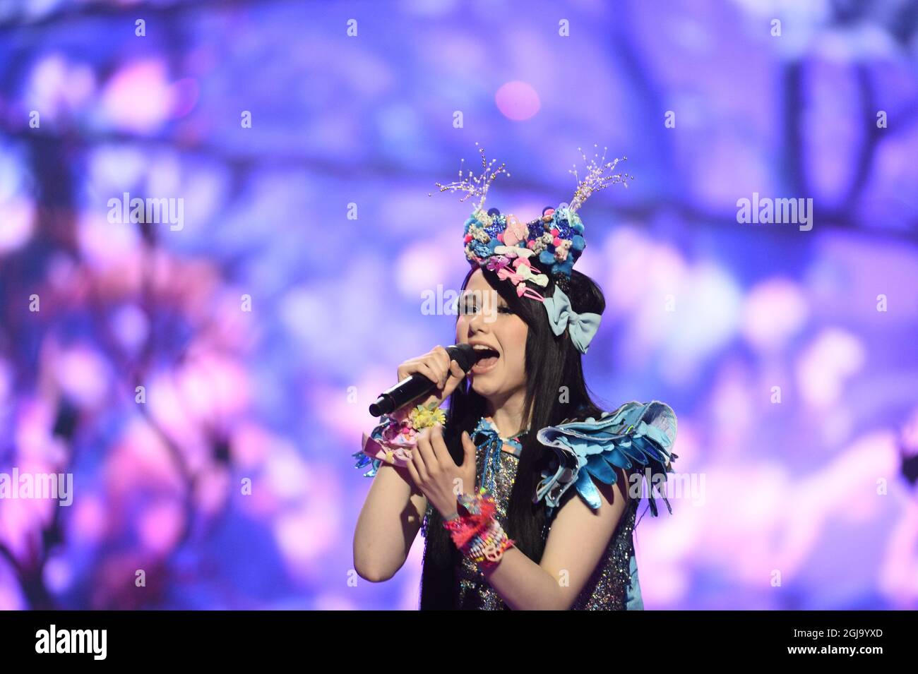 Jamie-Lee representing Germany perform during the second dress rehearsal for the Eurovision Song Contest final in Stockholm, Sweden, Friday, May 13, 2016 Photo: Maja Suslin / TT / Kod 10300 ** SWEDEN OUT **  Stock Photo