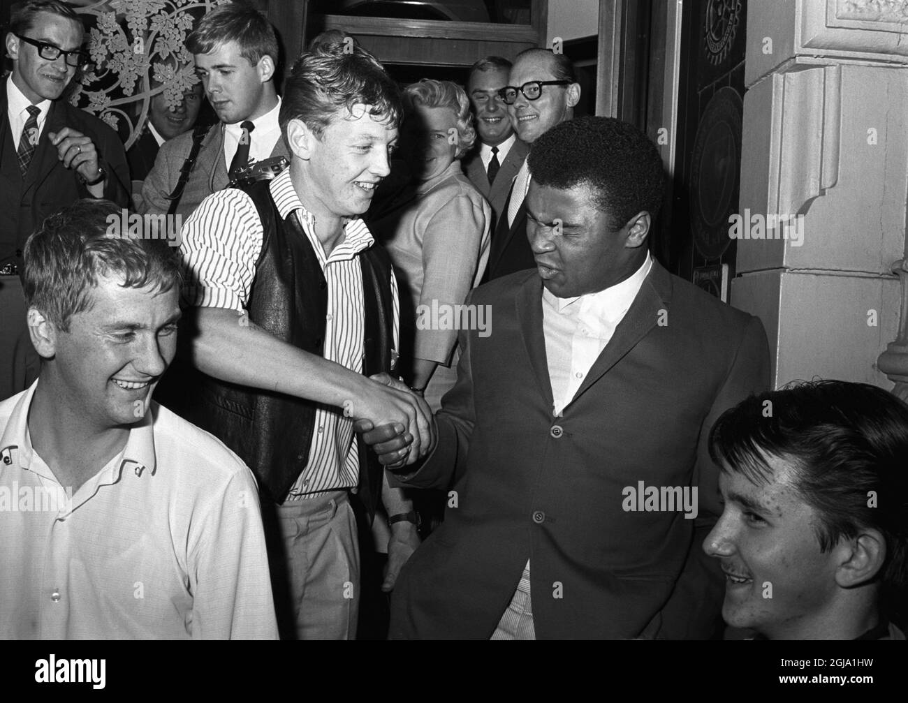 ARKIV STOCKHOLM 196508. World Boxing Champion Muhammad Ali is