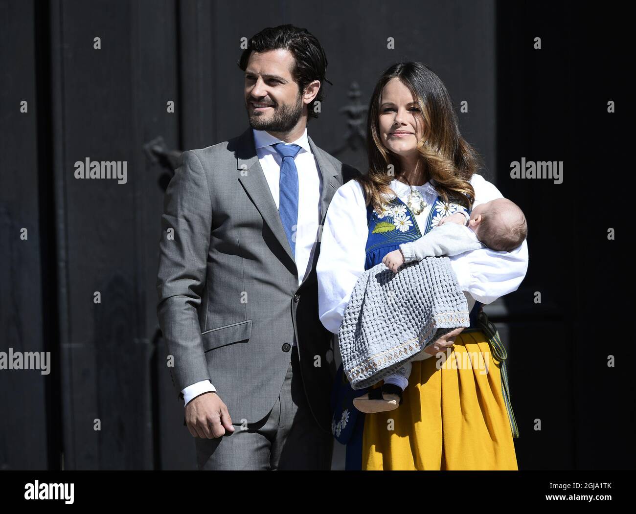 STOCKHOLM 2016-06-06 Prince Carl Philip, Prince Alexander and Princess Sofia open the doors to the Royal Palace in Stockholm for the 'Open Palace' event during the National Day of Sweden celebrations in Stockholm, Sweden, June 6, 2016. During 'Open Palace' the public is invited to visit the Royal Palace in Stockholm and take part of guided tours. Photo Maja Suslin / TT / Kod 10300 ** SWEDEN OUT ** Stock Photo