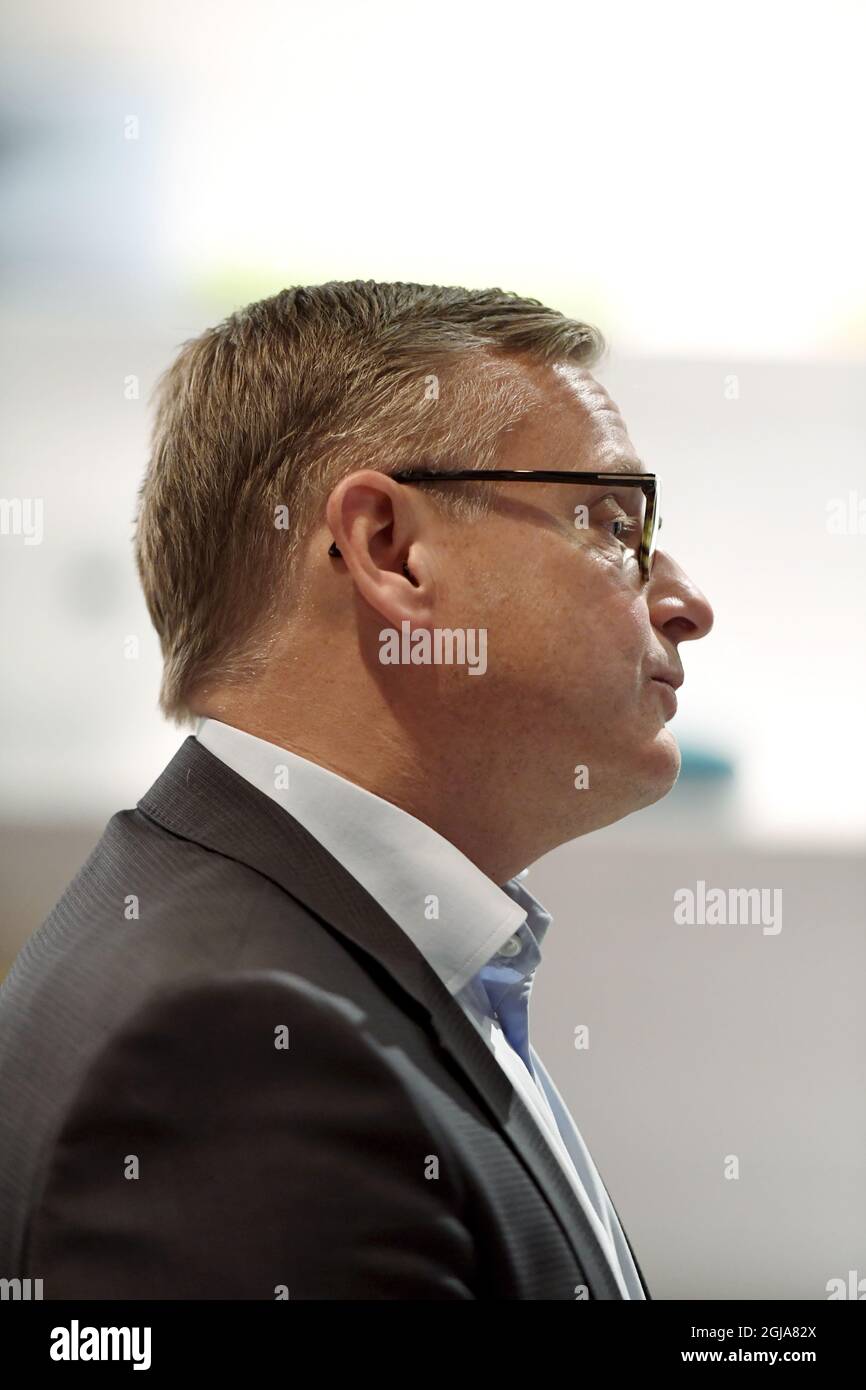 KISTA 20161004 Jan Frykhammar, Ericsson CEO, during a press 