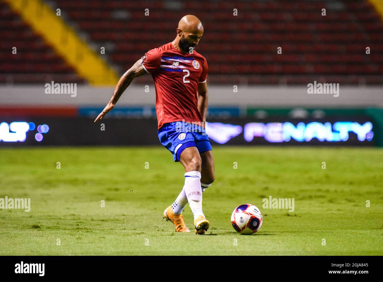 SAN JOSE, Costa Rica:  Ricardo Blanco of Costa Rica during the 1-1 draw game between Costa Rica and Jamaica in the Concacaf FIFA World Cup Qualifiers Stock Photo