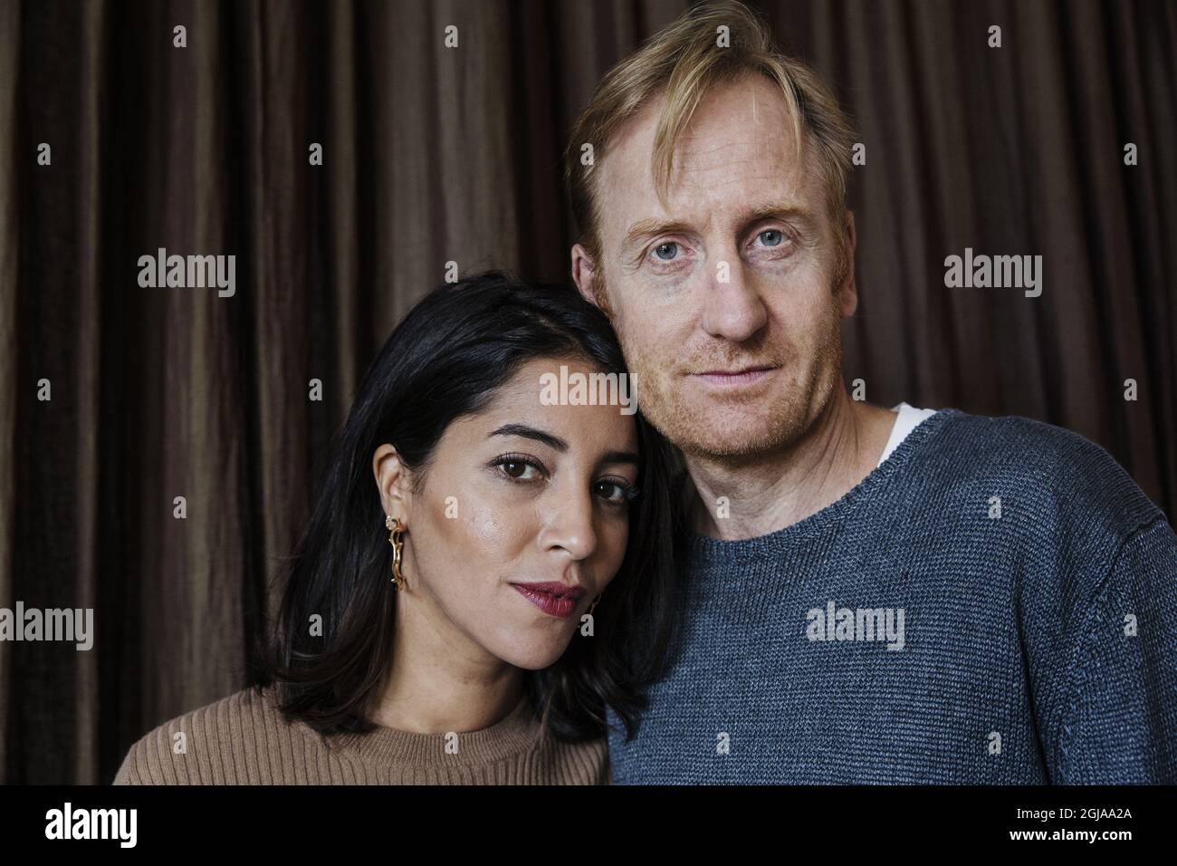 STOCKHOLM 2016-09-27 French actress LeÃ¯la Bekhti and Swedish actor Gustaf Hammarsten in Stockholm, Sweden, September 27, 2016. LeÃ¯la Bekhti and Gustaf Hammarsten plays the lead role in the French Swedish TV thriller-series Â“Midnight Sun'. Foto Hampus Andersson / DN / TT / Kod 3000  Stock Photo