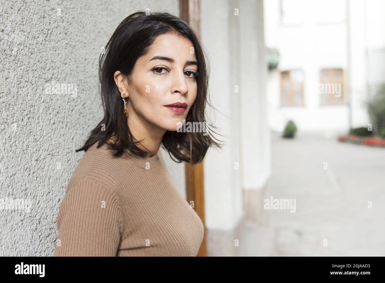 STOCKHOLM 20160927 French actress LeÃ¯la Bekht in Stockholm, Sweden, September 27, 2016. Bekhti plays in the French Swedish TV thriller-series Midnight Sun Foto Stina Stjernkvist / TT / Kod 11610  Stock Photo