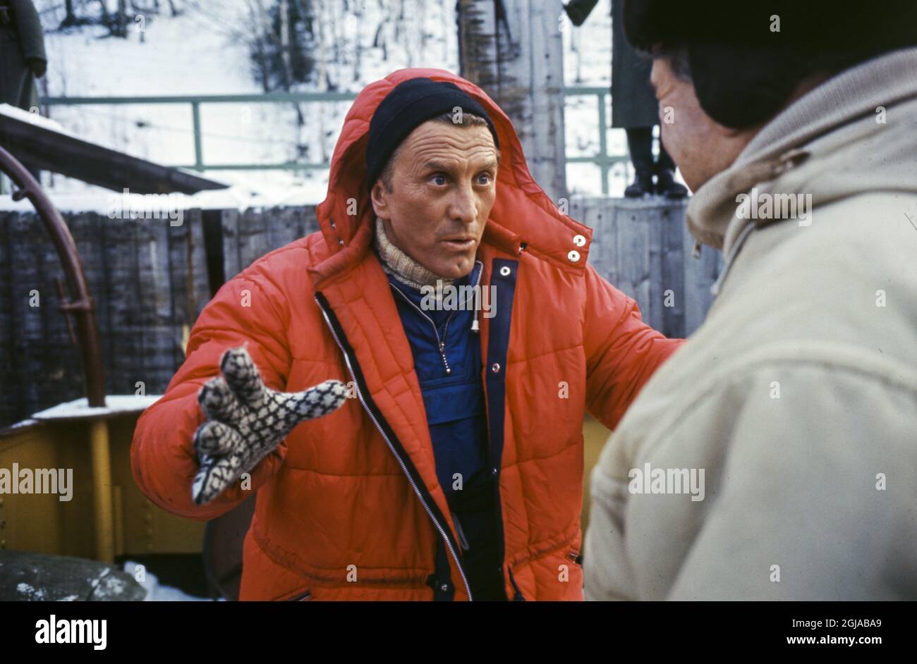 RJUKAN 1965 US actor Kirk Douglas are seen during the filming of the movie "The Heroes of