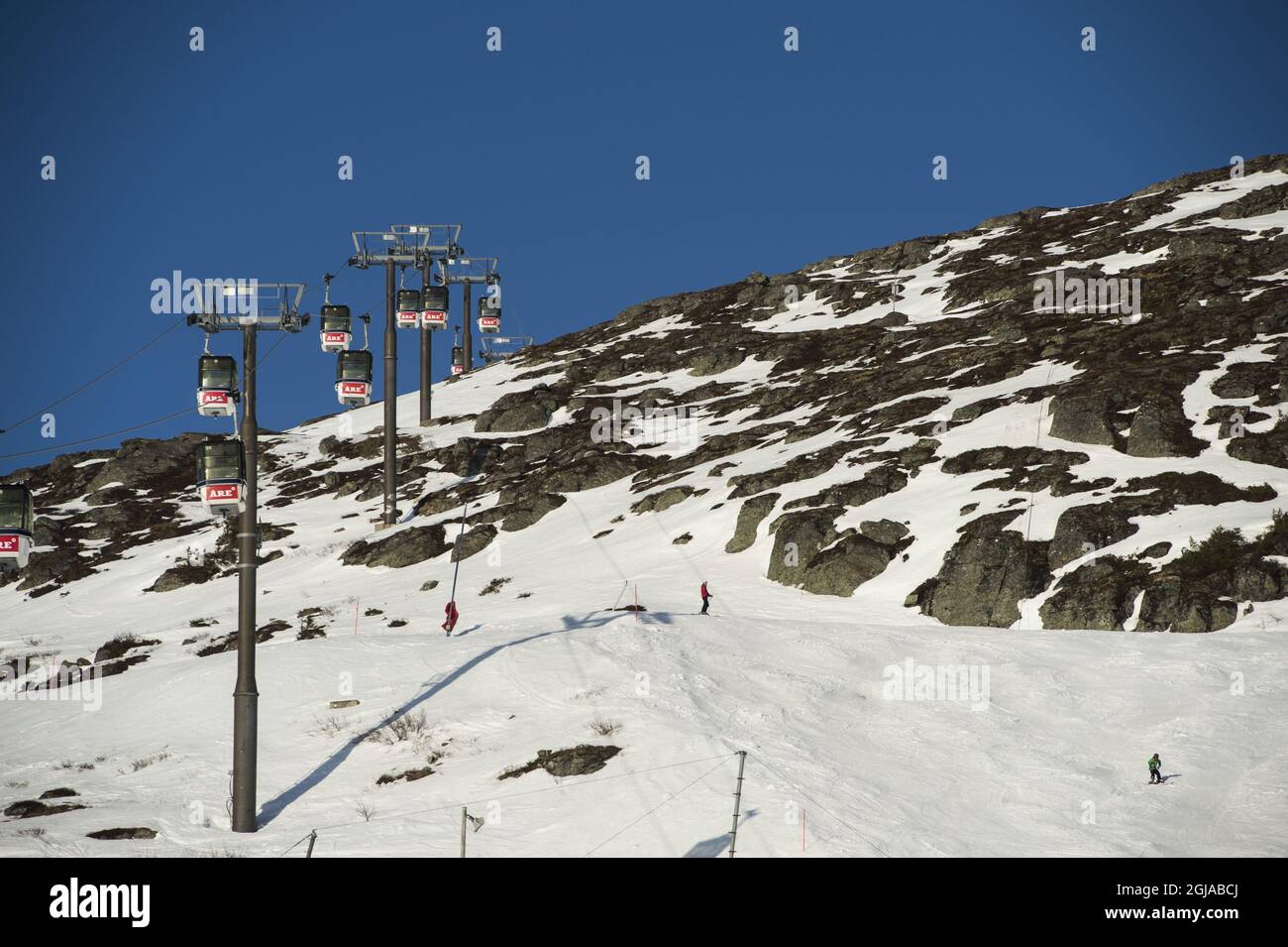 ARE 20160316 Gondolen, gondollift, i Are skidsystem. Foto: Pontus Lundahl / TT / kod 10050  Stock Photo