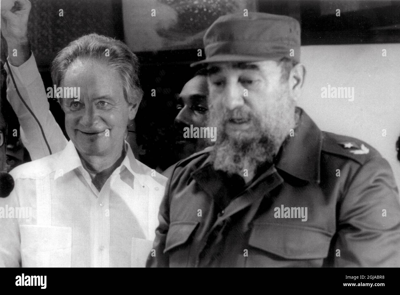 ARKIV NEW YORK 19751111 Swedens Prime Minister Olof Palme and Fidel Castro  during a visist by Palme to Cuba July 2,1975 Foto: Hasse Persson / EXP / TT  / Kod: 417 **SWEDEN OUT** Stock Photo - Alamy