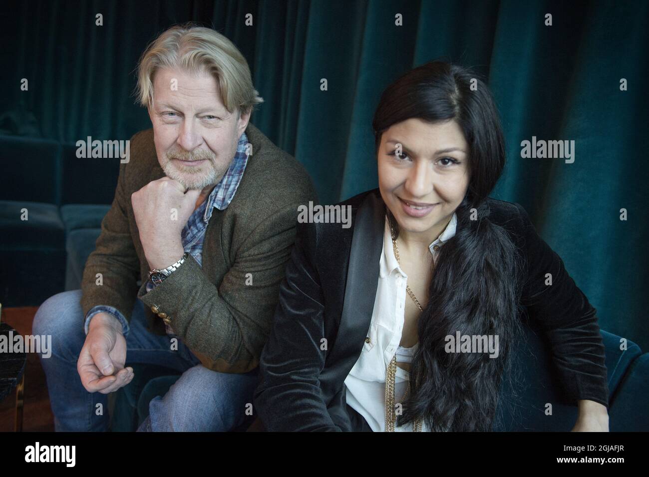 Trollhattan 15 04 21 Swedish Actors Rolf Lassgard And Bahar Parsplays The Leading Roles In The Movie A Man Named Ove The Film Has Been Nominated For A Oscar Foto Bjorn Larsson Rosvall